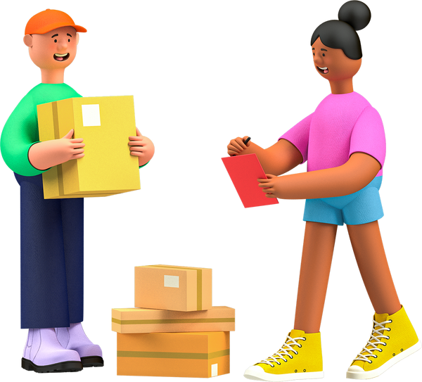 3D Business Elements Parcel Delivery